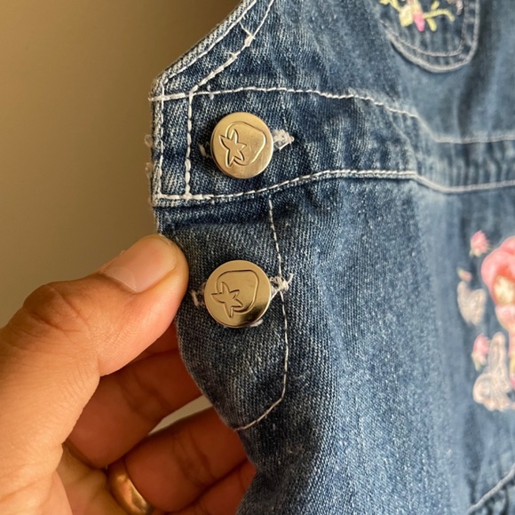 Vintage Strawberry Shortcake Dress 24M Denim Overall Rare Girls Sweet Berry Wear - Picture 5 of 11